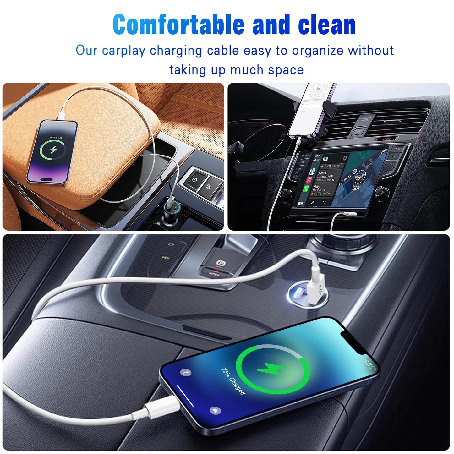 3A USB Fast Charging Cable for iPhone – 3ft / 6ft