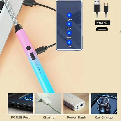 3PCS Dual Arc Electric Lighter Set – Rotating 360° Design