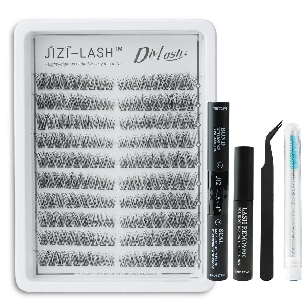 10 Rows Wispy Individual Cluster Lashes – CC Curl (12mm)