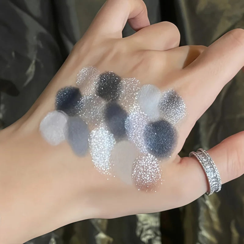 15-Color Pearl Glitter Eyeshadow Palette – Smoky, Cool-Toned, Waterproof Makeup