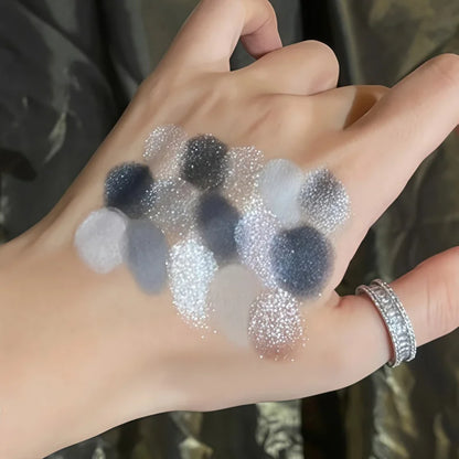 15-Color Pearl Glitter Eyeshadow Palette – Smoky, Cool-Toned, Waterproof Makeup