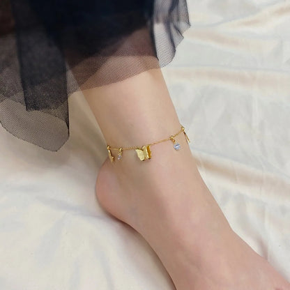 Chunky Figaro Chain Anklet – Unisex Stainless Steel Gold Anklet Jewelry (21+10cm)