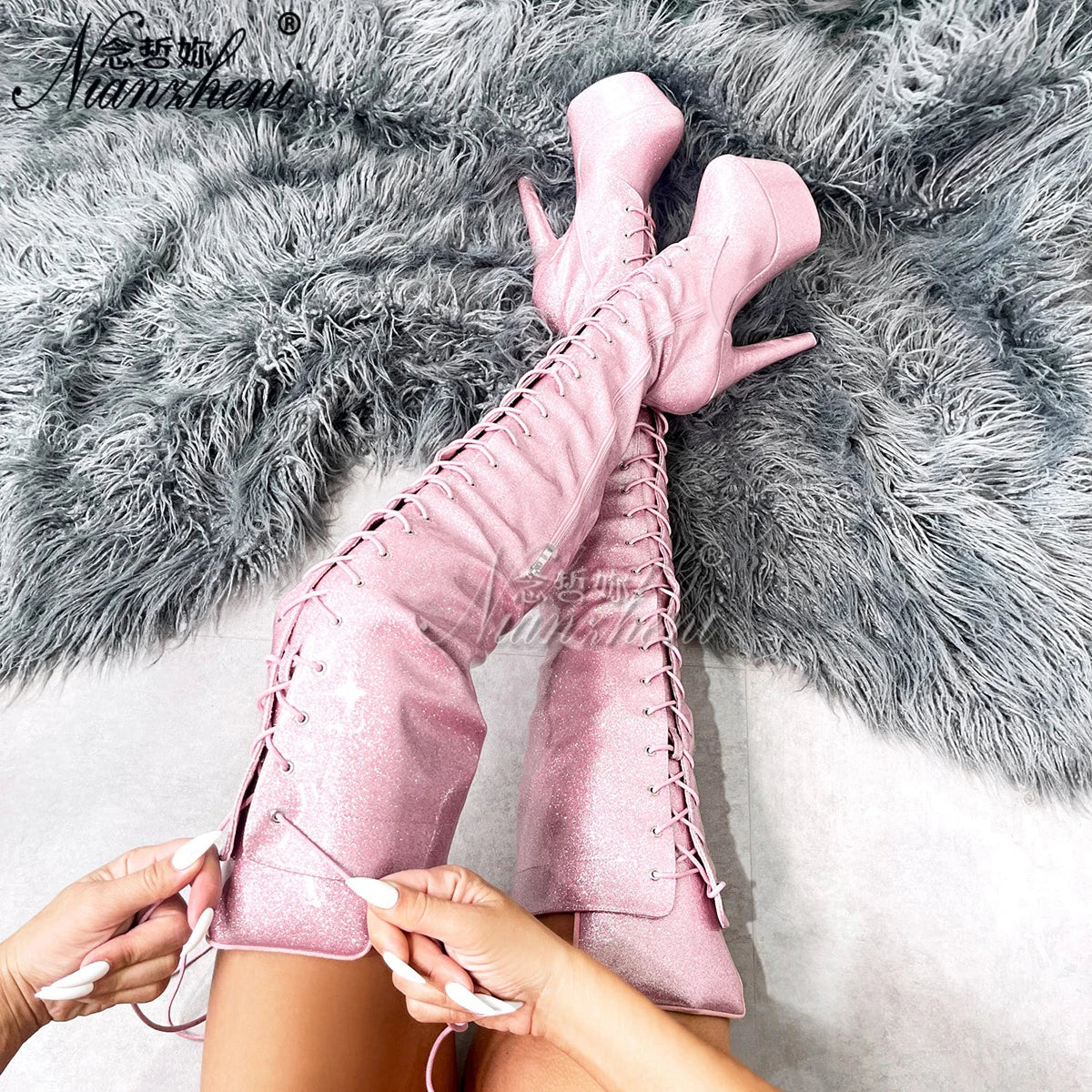 Gothic Over-the-Knee Platform Boots