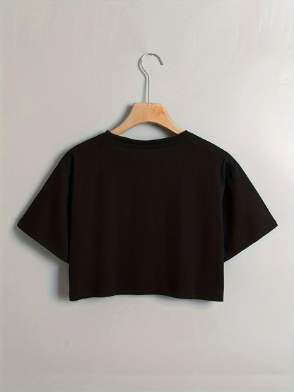 Celestial Moon Print Crop Top