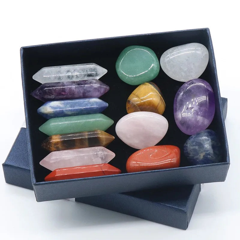 Chakra Yoga Reiki Stone Set – Natural Crystal Healing Collection