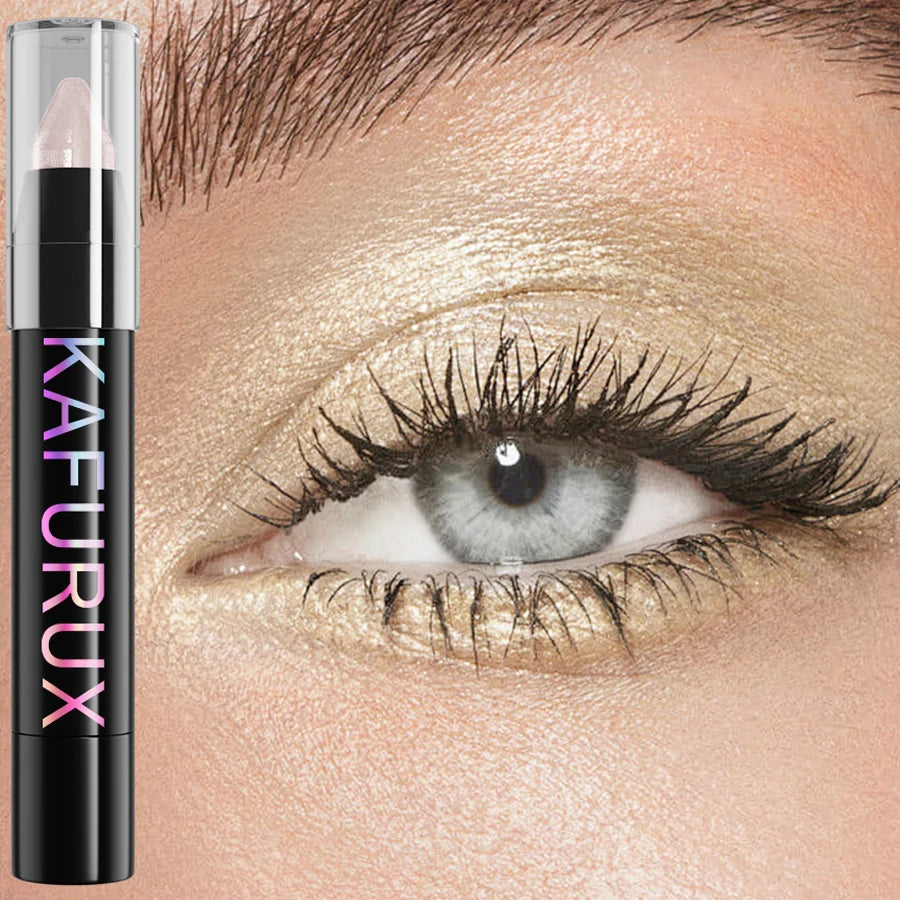 24-Color Pearlescent Glitter Eyeshadow & Eyeliner Pencil – Waterproof, Shimmer & Matte Eye Makeup