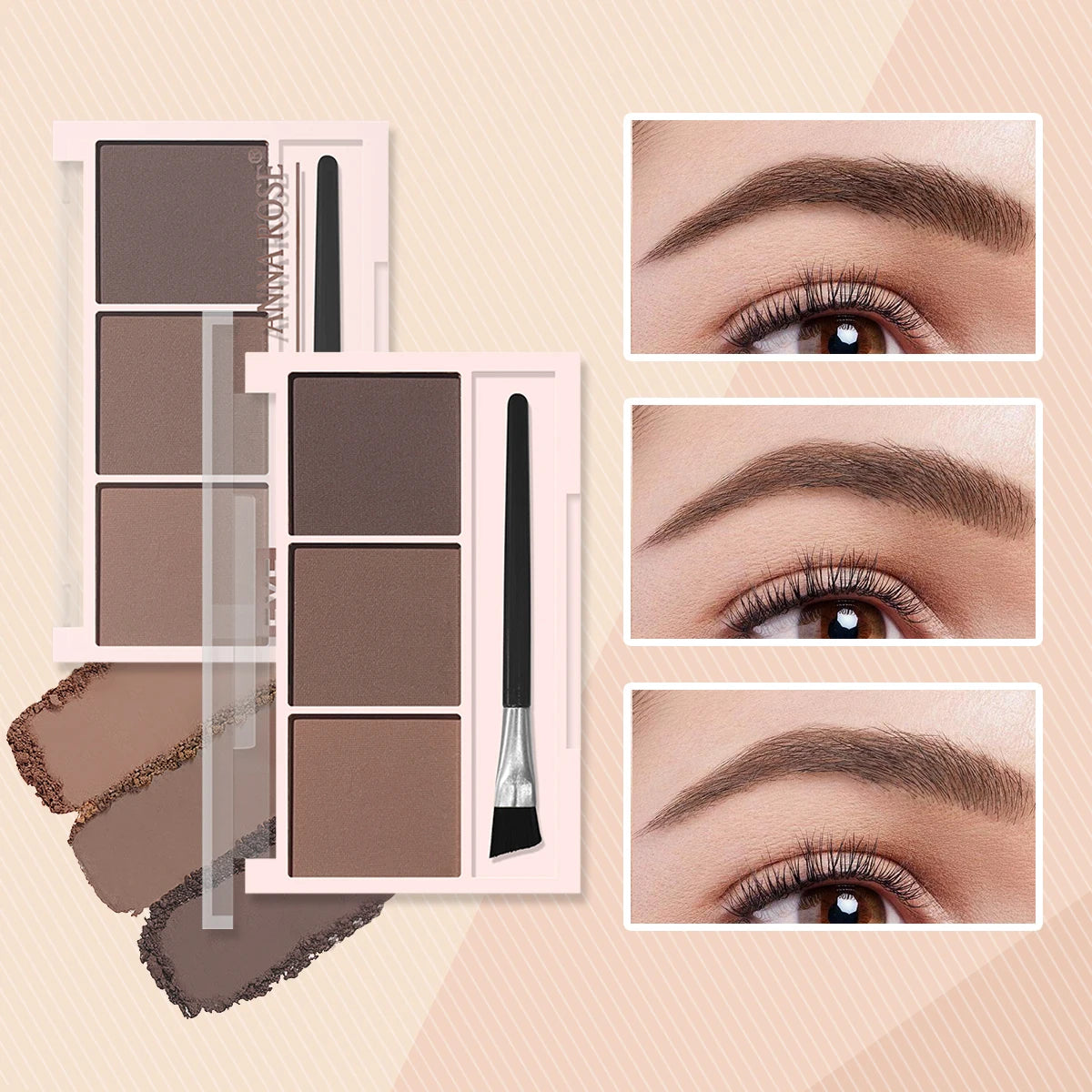 3-Color Eyebrow Powder – Waterproof, Long-Lasting Definition