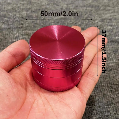 Pink Metal Herb & Spice Grinder (1.6 / 2 Inch, 4-Layer)