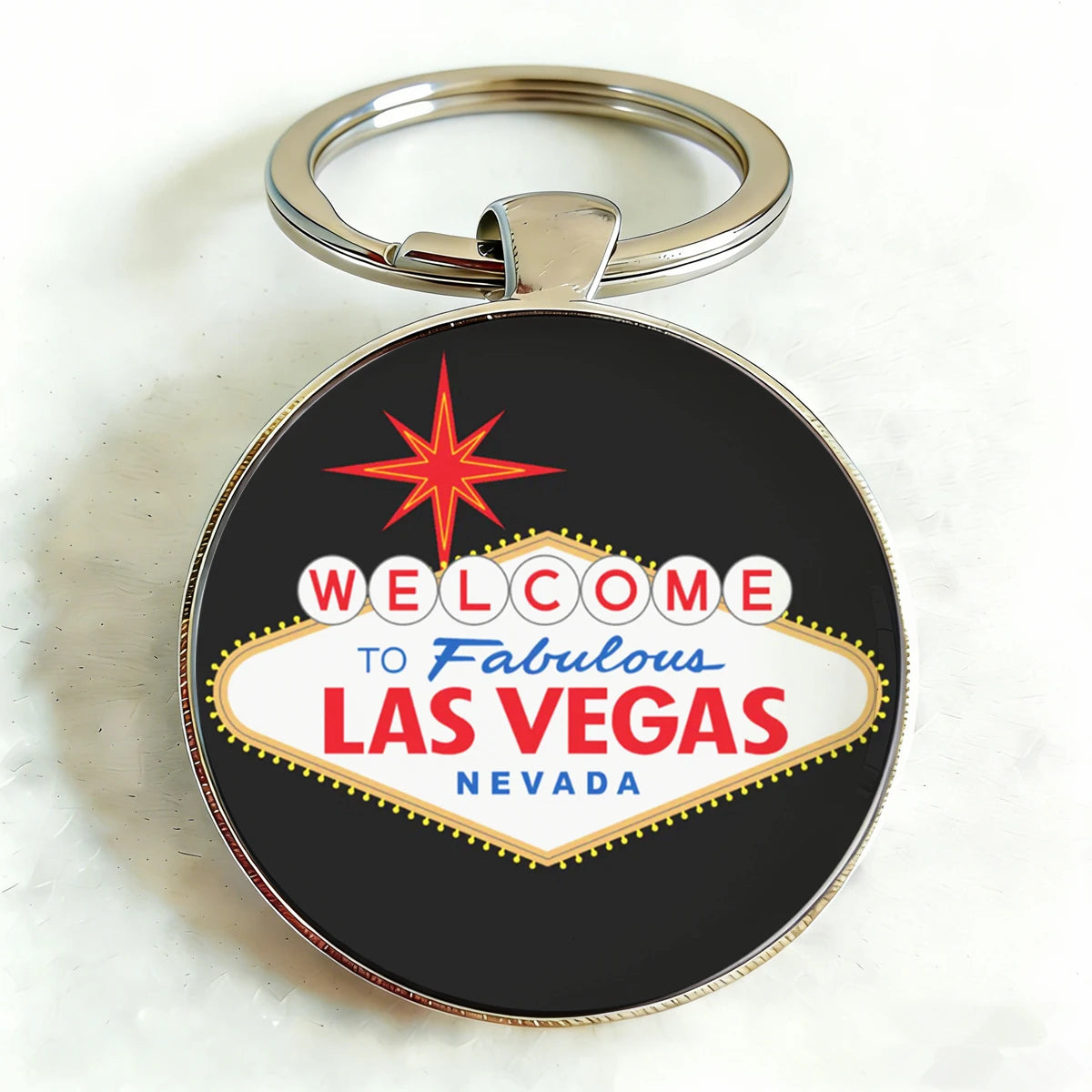 Vintage Las Vegas Welcome Keychain