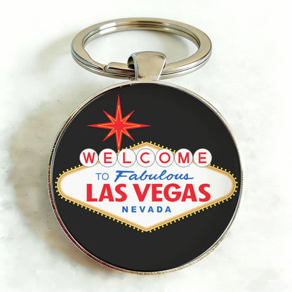 Vintage Las Vegas Welcome Keychain