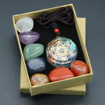 Chakra Yoga Reiki Stone Set – Natural Crystal Healing Collection