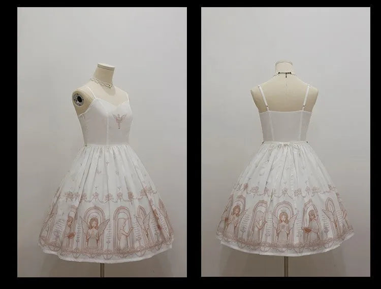 Dark Gothic Devil Print Lolita Dress