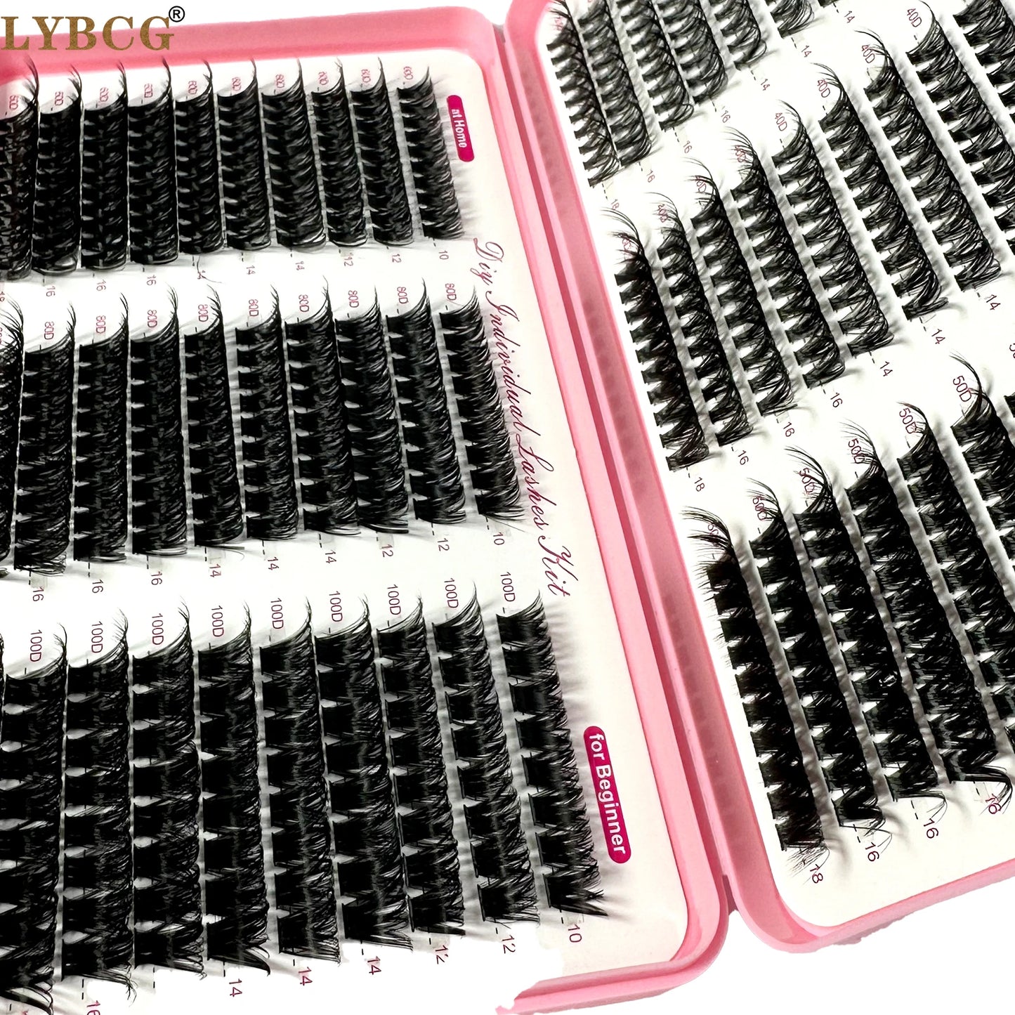 0.07mm Soft Fluffy Lash Clusters – 30D–100D Volume Extensions (570pcs)