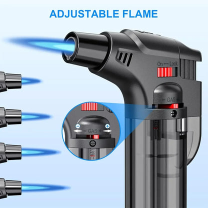 8-Pack Torch Lighters – Windproof Butane Gas Flame Gadgets for Kitchen & Outdoor Use (2025 New)