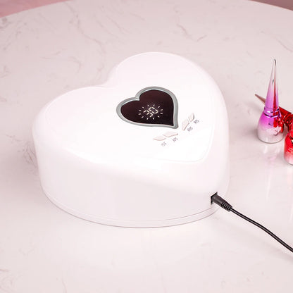 High Power 96W Heart-Shaped LED Nail Lamp – Red Light Gel Polish Dryer