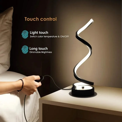 Classic Spiral LED Table Lamp – Modern Minimalist Design