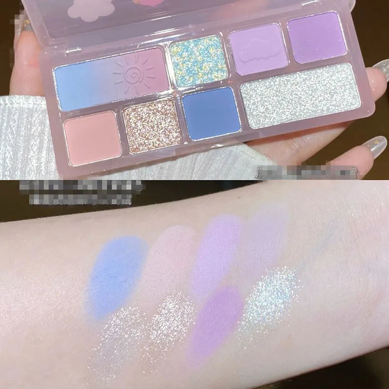 Autumn & Winter Orange Eyeshadow Palette – Matte & Pearlescent Shades for Warm Looks