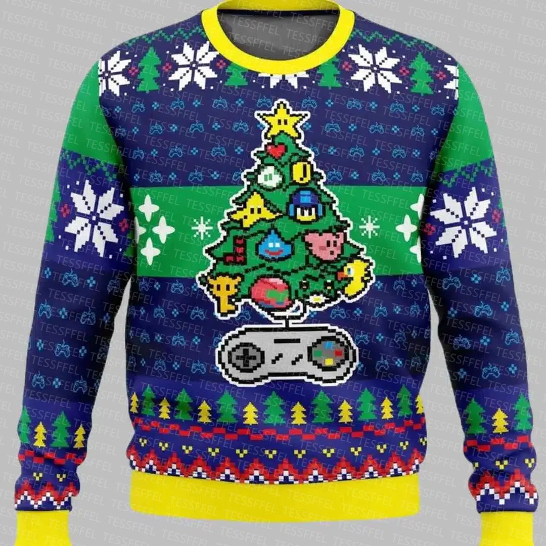 Cosplay Santa Claus Ugly Christmas Sweater – 3D Print Harajuku Graffiti Pullover
