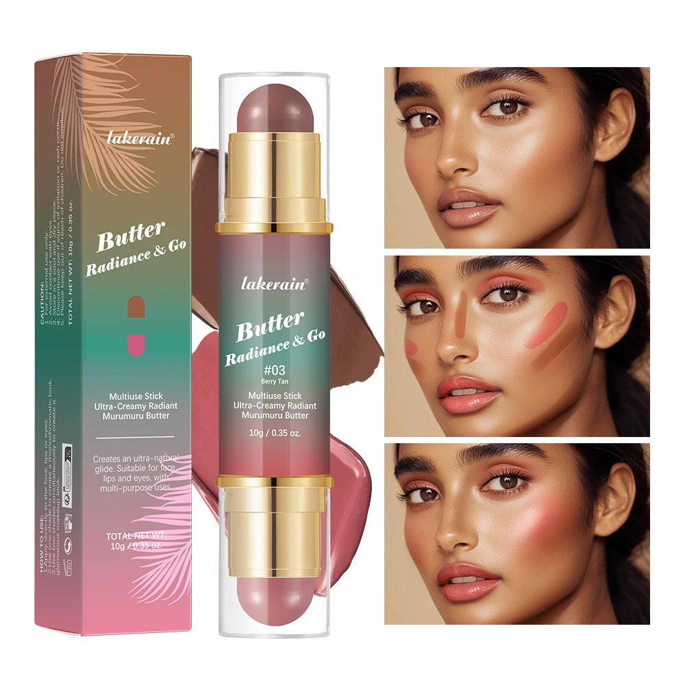 Butter Glow & Go Multiuse Stick – Dual-Ended Bronzer & Blush for Face, Eyes & Lips