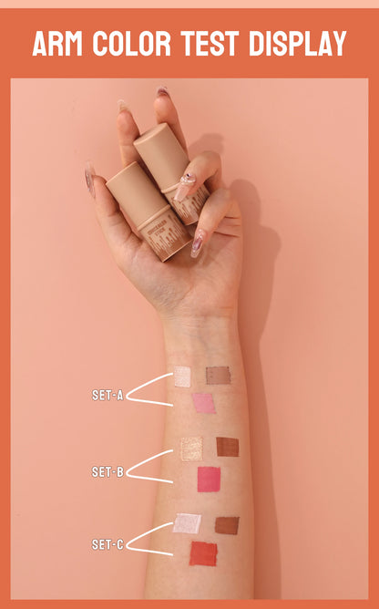 Contour Stick Set – Matte Finish Highlighter & Shadow Duo for Flawless V-Face Sculpting