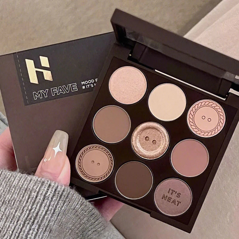 Nine-Color Earth Tone Eyeshadow Palette