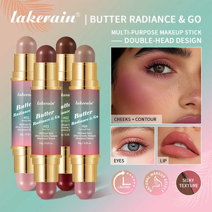 Butter Glow & Go Multiuse Stick – Dual-Ended Bronzer & Blush for Face, Eyes & Lips