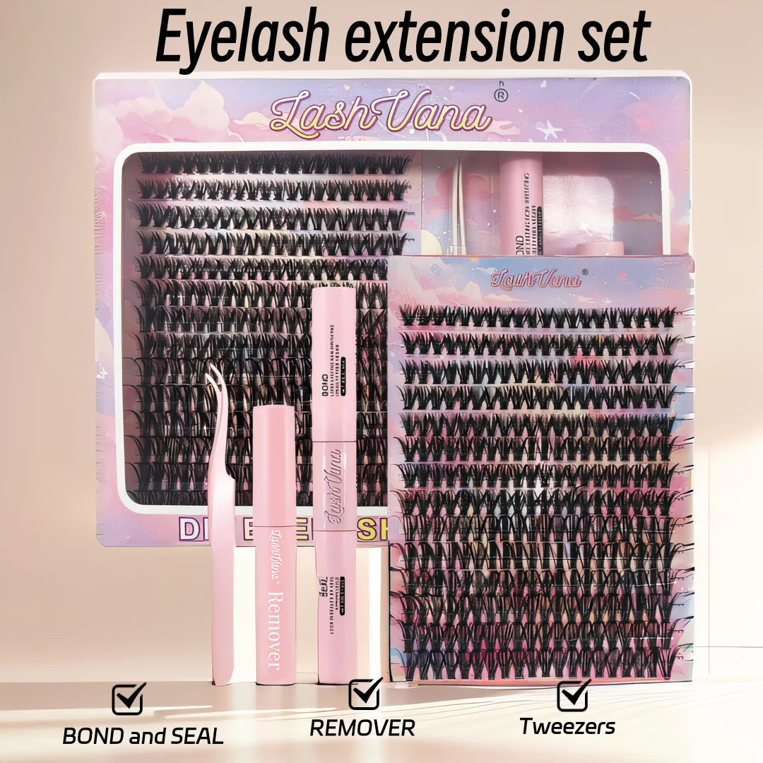 240PCS DIY Lash Cluster Extension Kit – Salon Look, At-Home Ease