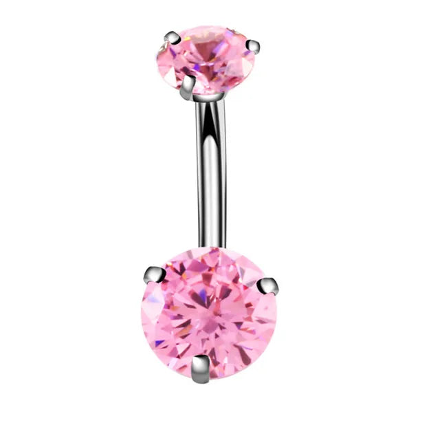 Heart-Shaped Navel Ring – Water Drop Belly Button Piercing Jewelry (14G)