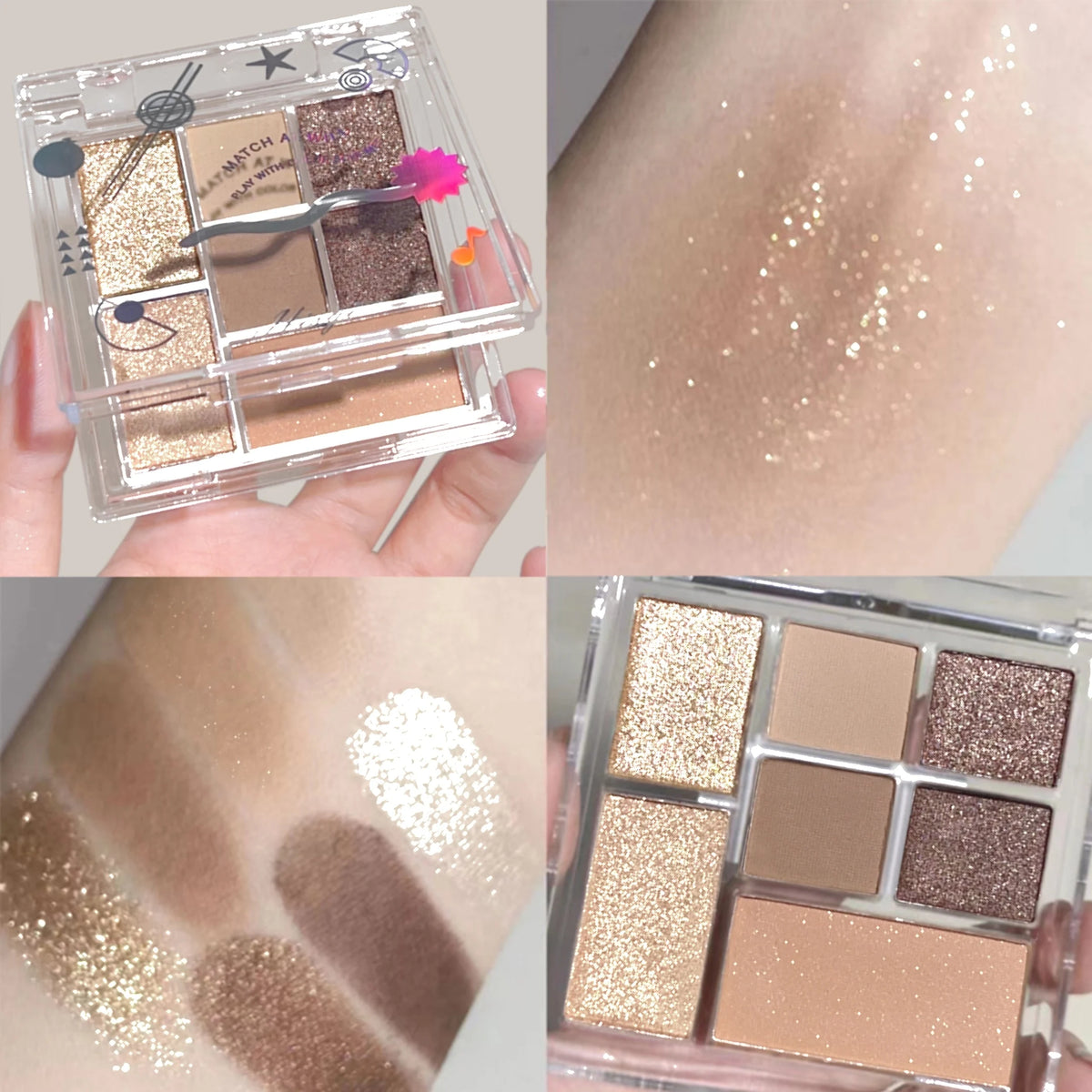 Seven-Color Earth Tone Eyeshadow Palette