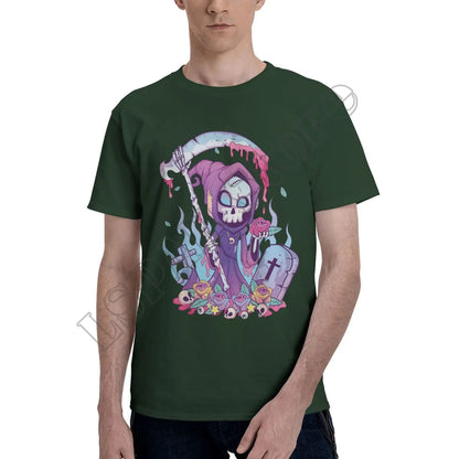 Pastel Goth Grim Reaper T-Shirt – Kawaii Occult Streetwear Tee