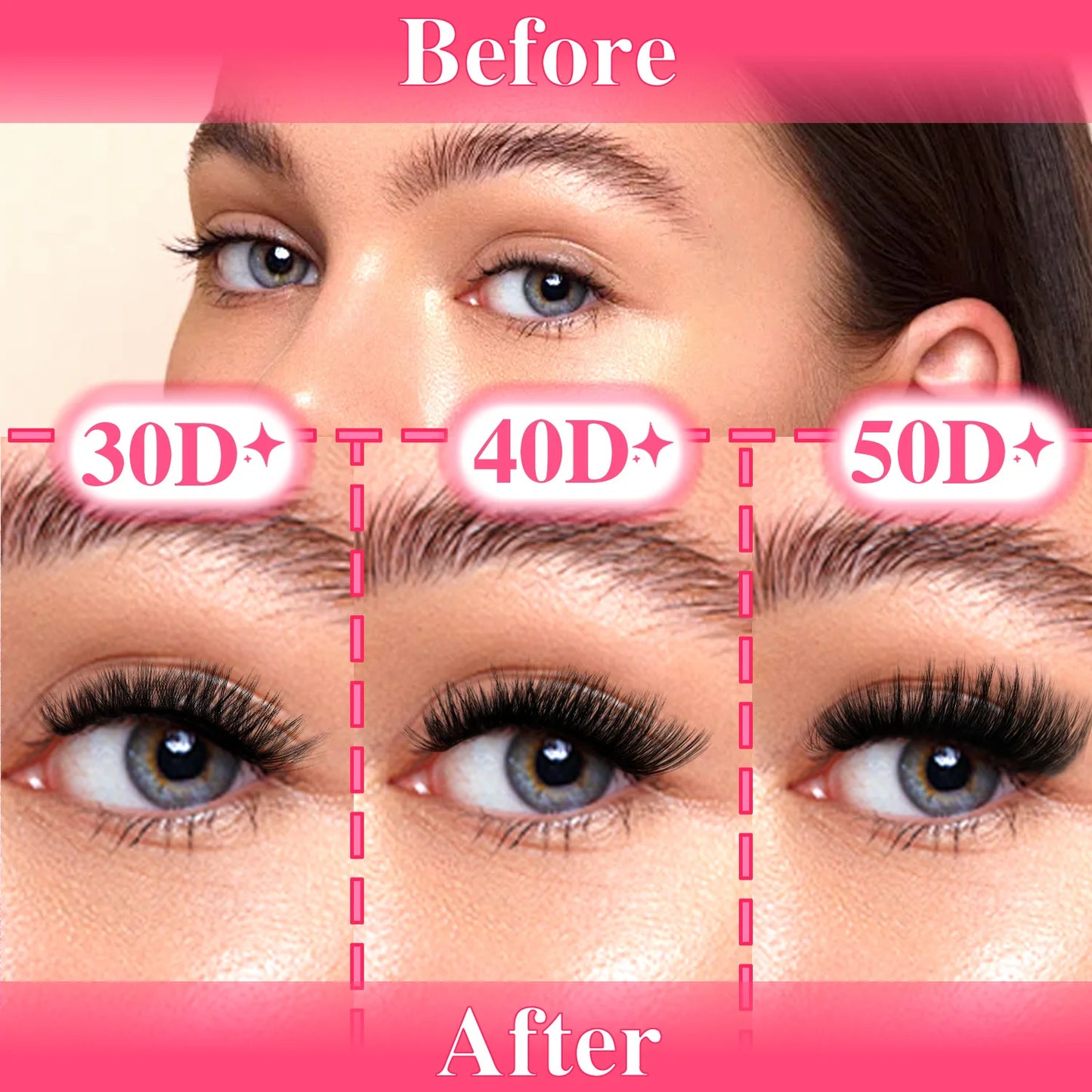 DIY Individual Lash Extension Kit (30D / 40D / 50D / 80D)