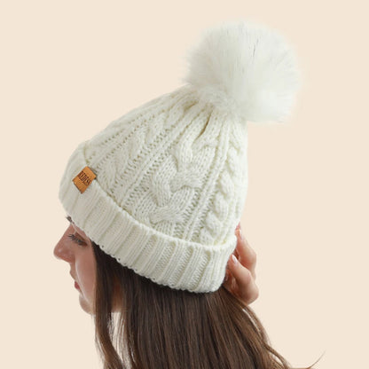 Women’s Winter Pompom Beanie Set