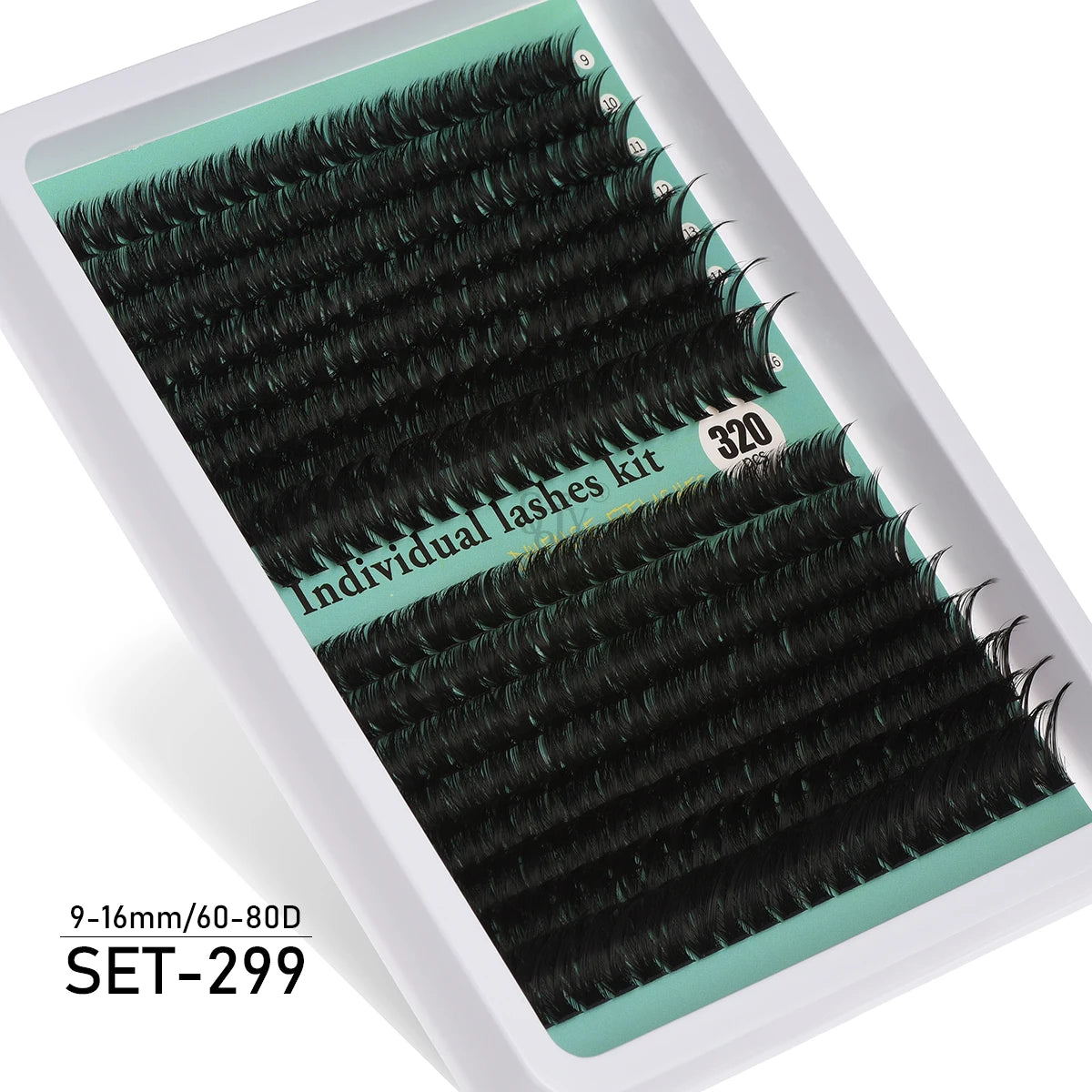 Individual 20–100D Cluster Lashes – 280pcs Mixed Tray Volume Extensions