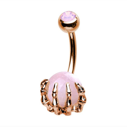 Heart-Shaped Navel Ring – 14G Water Drop Belly Button Piercing Jewelry