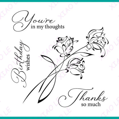 Holiday &amp; Birthday Wishes Metal Cutting Dies – DIY Craft &amp; Scrapbooking Stencils