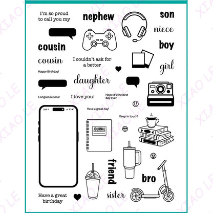 Holiday &amp; Birthday Wishes Metal Cutting Dies – DIY Craft &amp; Scrapbooking Stencils