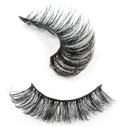 False Eyelash Kit – 3/5 Pairs Fluffy Mink Lashes with Tweezer & Brush