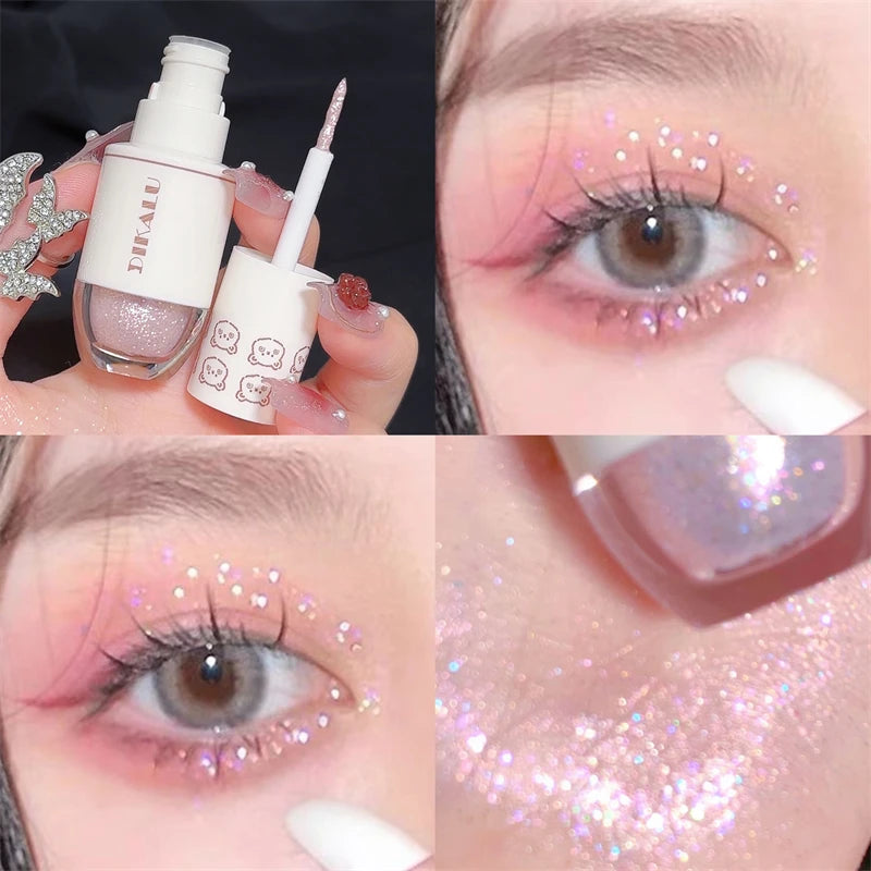 Bear Bowling Ball Liquid Eyeshadow – Super Sparkle Pearl Glitter Eye Makeup