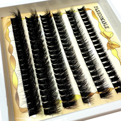640PCS 5D Fluffy Lash Clusters – 30D-100D Mixed Volume DIY Individual Eyelash Extensions