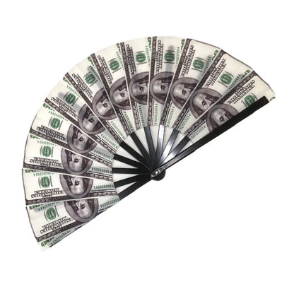 Money Print Folding Festival Fan
