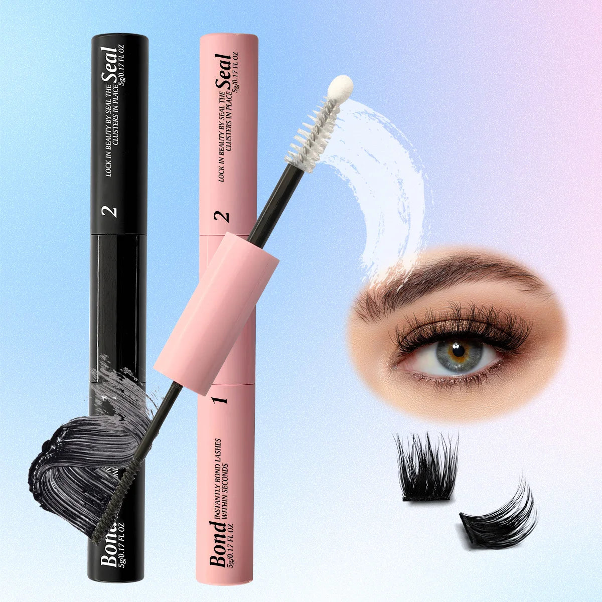 Eyelash Bond &amp; Seal Duo – Long-Lasting, Waterproof Lash Glue for DIY Lash Clusters