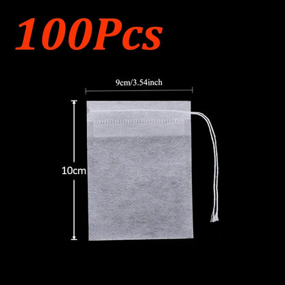 Disposable Tea Filter Bags – Empty Drawstring Paper Pouches for Loose Tea, Herbs & Coffee (100–1000PCS)