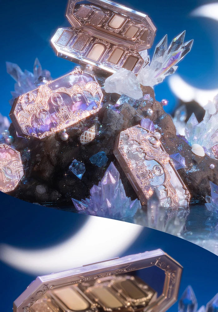 Moonlight Mermaid Eyeshadow Palette – 5-Color Matte & Shimmer Chameleon Finish