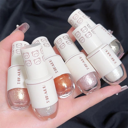 Bear Bowling Ball Liquid Eyeshadow – Super Sparkle Pearl Glitter Eye Makeup