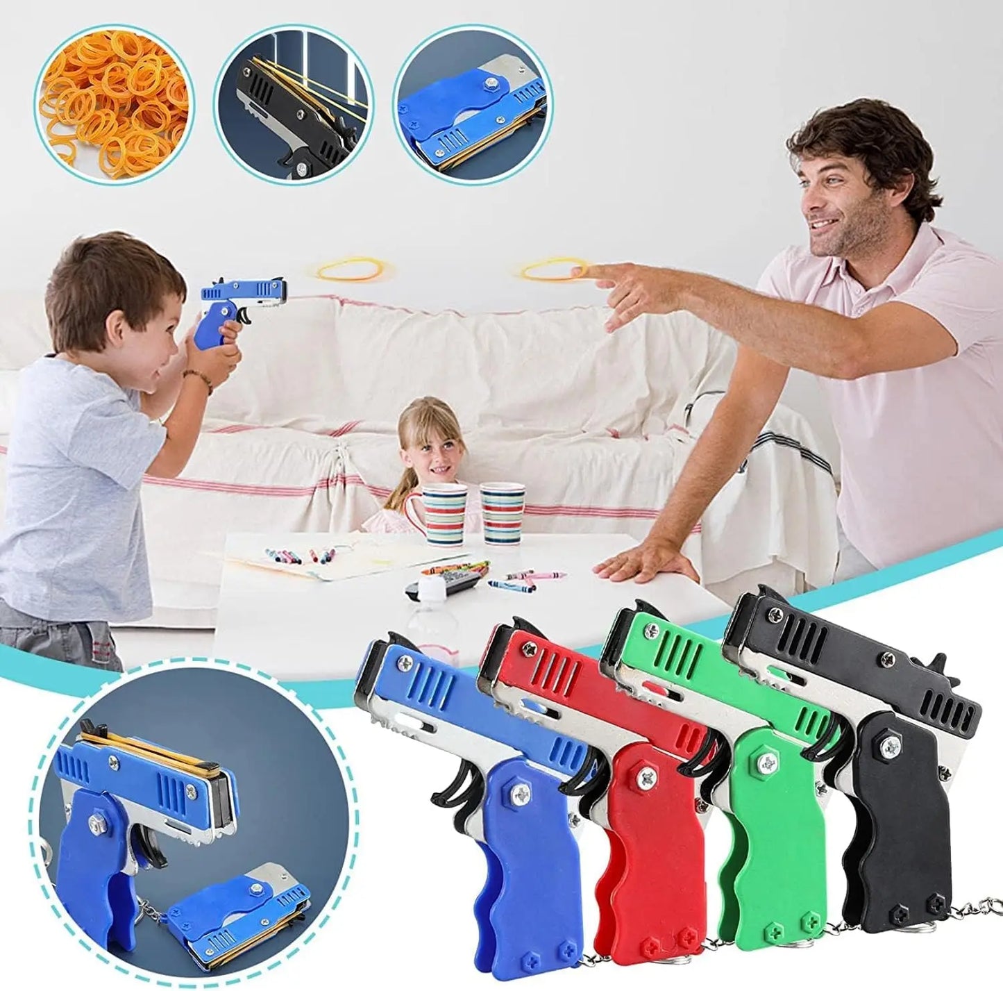 Mini Folding Rubber Band Launcher