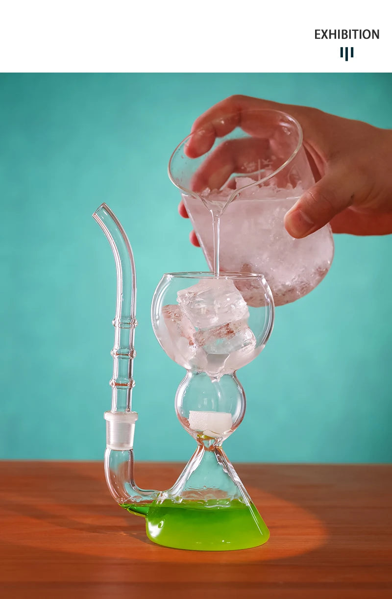 Inmeet Absinthe Glass – Heat-Resistant Borosilicate Cocktail Cup with Straw