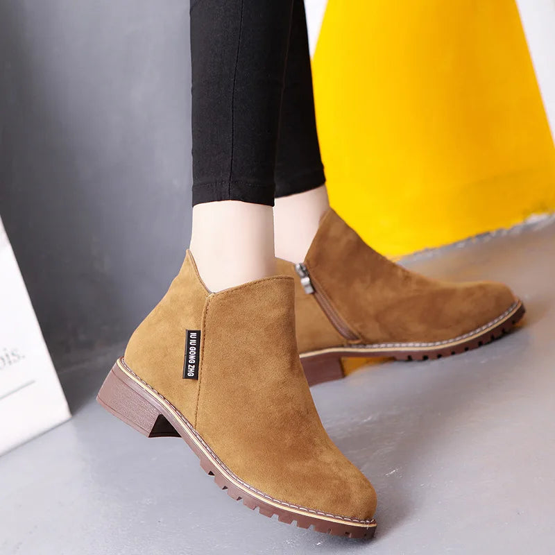 Women’s Platform Ankle Snow Boots – Thick Sole Winter Fashion Boots