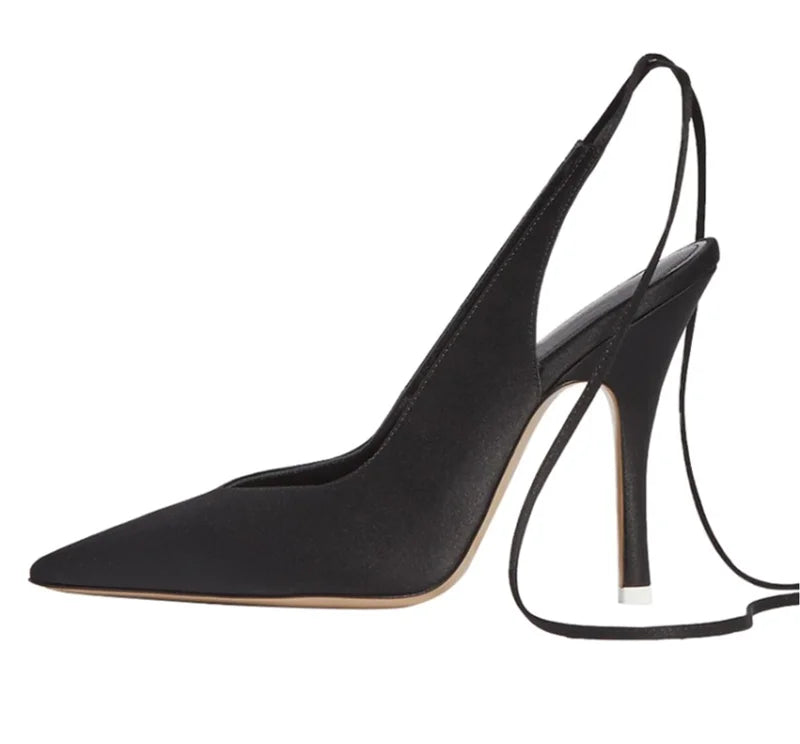 Pointed Toe Ankle Strap Party Heels