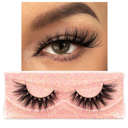 3D Mink Lashes – Fluffy Crisscross Wispy Strip Lashes 2 Soft Box