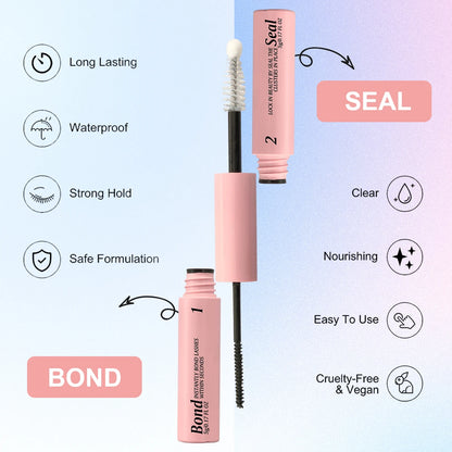 Eyelash Bond &amp; Seal Duo – Long-Lasting, Waterproof Lash Glue for DIY Lash Clusters